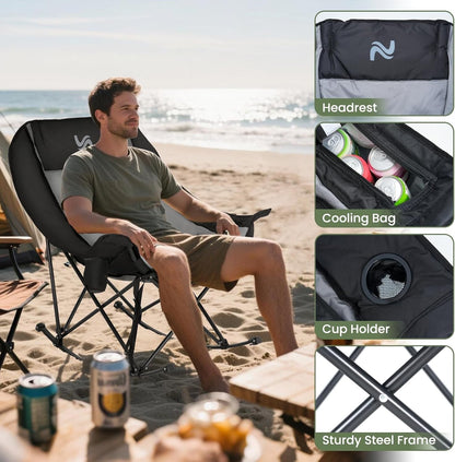 🔥Limited-Time Offer: $29.9! Heavy-Duty Folding Rocking Chair | 400 lb Weight Capacity | Folds in Seconds | Must-Have for Camping, Patios, and RVs
