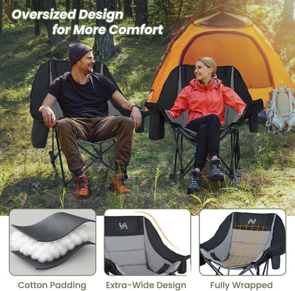 🔥Limited-Time Offer: $29.9! Heavy-Duty Folding Rocking Chair | 400 lb Weight Capacity | Folds in Seconds | Must-Have for Camping, Patios, and RVs