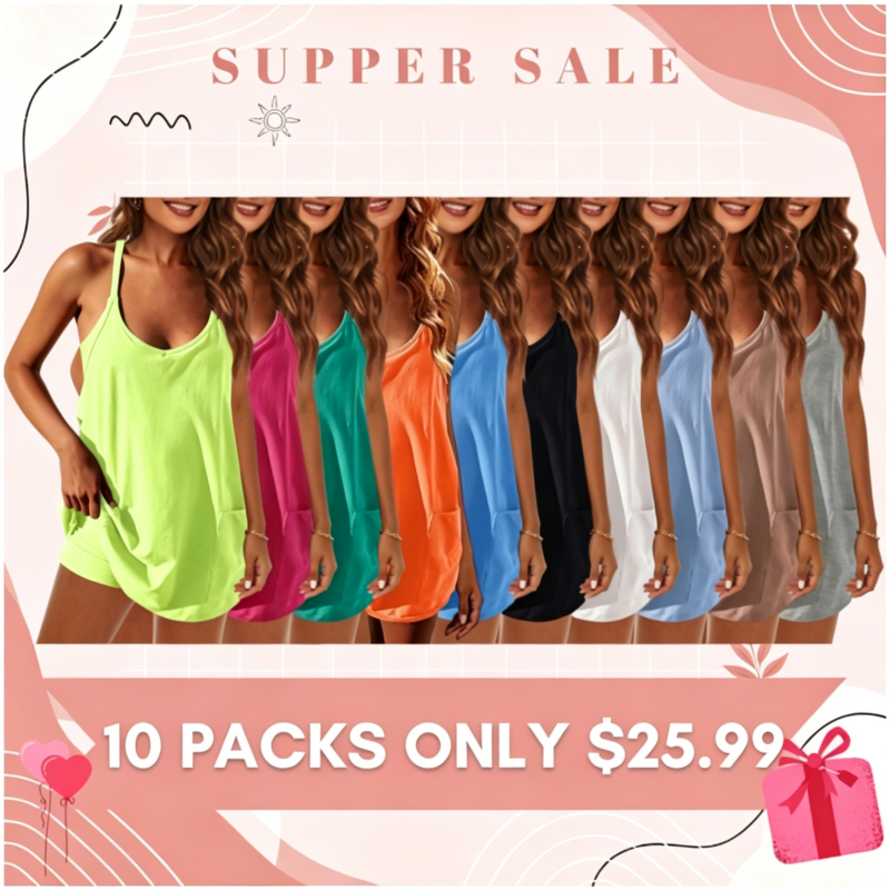 Special Sale❤️Womens Summer Sleeveless Mini Dress V Neck Spaghetti