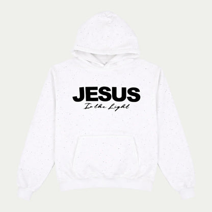 Jesus is The Light Rhinestone Hoodie